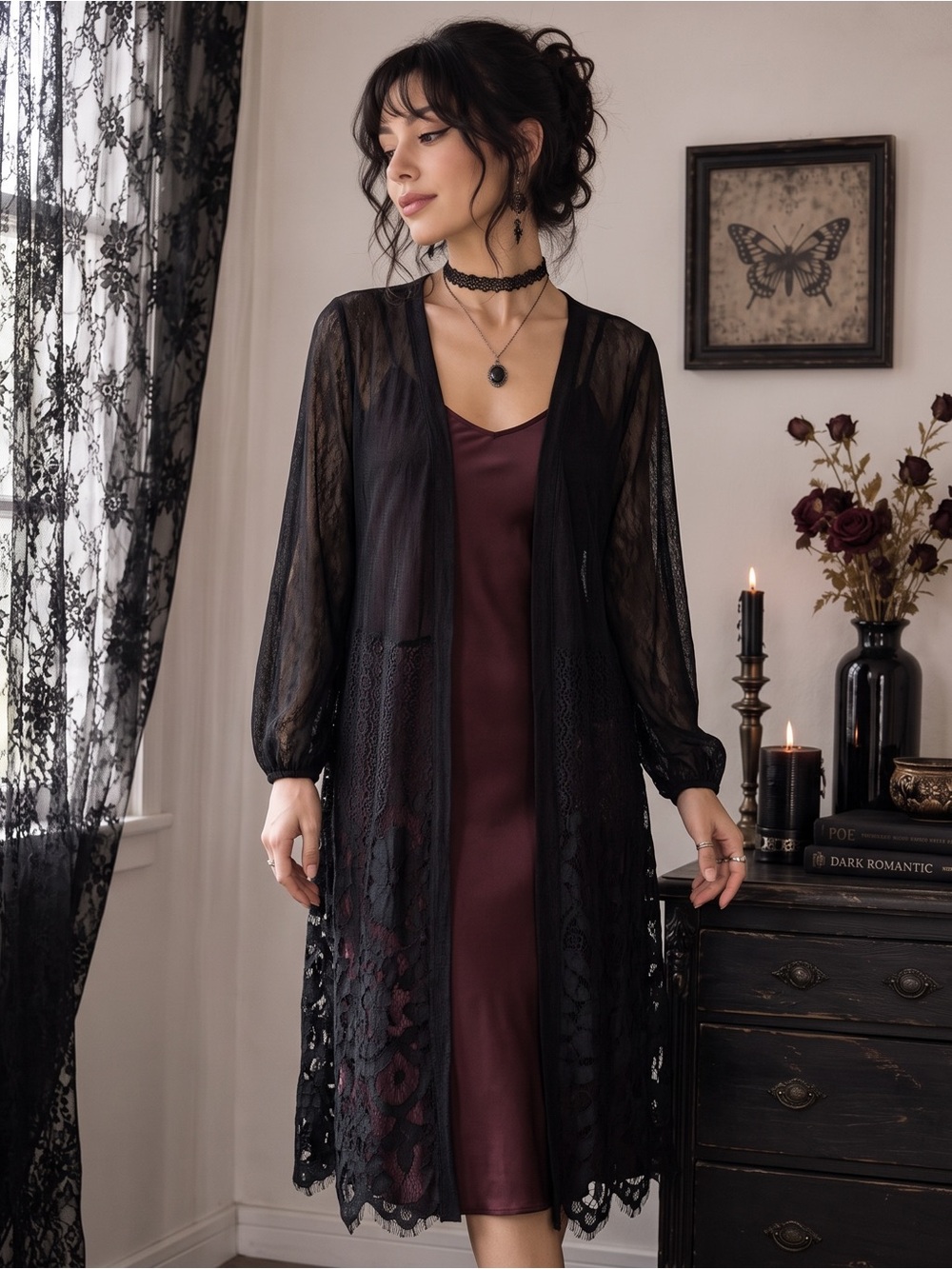 EMBER Sheer Duster Kimono Top